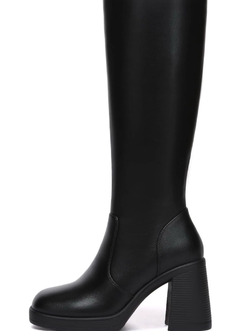 BOUWNO NEW Black Knee High Women’s Chunky Boots size 9 - Picture 14 of 15